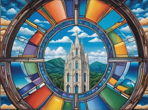 stained glass windows,stained glass window,stained glass,church windows,church window,stained glass pattern,round window,church painting,window to the world,porthole,window,portal,parabolic mirror,art deco frame,the window,window panes,glass window,castle windows,kaleidoscope art,window released,Illustration,Realistic Fantasy,Realistic Fantasy 39