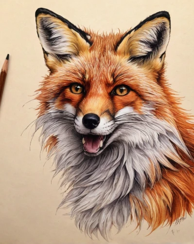 watercolour fox,red fox,colored pencil background,pencil art,a fox,fox,redfox,vulpes vulpes,colour pencils,coloured pencils,colored pencil,cute fox,color pencils,watercolor pencils,adorable fox,foxes,colored pencils,little fox,pencil icon,fox hunting,Art,Classical Oil Painting,Classical Oil Painting 34