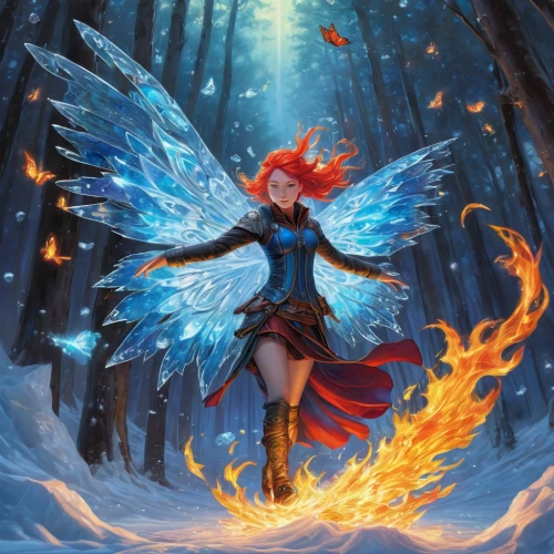 fire angel,flame spirit,fae,aurora butterfly,fire siren,vanessa (butterfly),fiery,fantasy picture,faerie,fantasy art,firedancer,christmas angel,guardian angel,evil fairy,angel,fantasy portrait,winterblueher,fire dancer,faery,the snow queen,Illustration,Realistic Fantasy,Realistic Fantasy 03