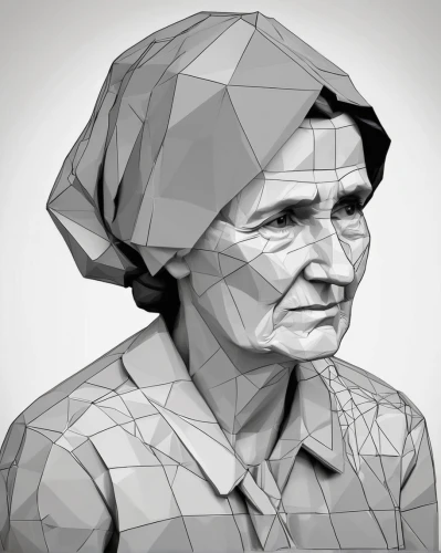 comic halftone woman,old woman,elderly lady,low poly,low-poly,grandmother,elderly person,geometric ai file,polygonal,crosshatch,pensioner,ernő rubik,older person,old person,vector illustration,vector art,pencil art,grandma,vector graphic,digital artwork,Unique,3D,Low Poly