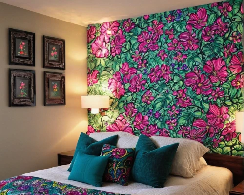 flower wall en,interior decoration,wall decoration,guestroom,modern decor,contemporary decor,flower fabric,guest room,damask paper,damask background,colorful floral,interior decor,wall decor,decorates,great room,damask,wall plaster,floral background,floral pattern paper,decor,Illustration,Paper based,Paper Based 09