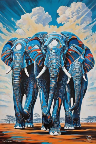 elephants,cartoon elephants,elephant herd,blue elephant,african elephants,mandala elephant,elephantine,pachyderm,oil painting on canvas,circus elephant,elephants and mammoths,african art,african elephant,elephant,elephant tusks,elephant ride,stacked elephant,elephant camp,art painting,oil painting,Conceptual Art,Sci-Fi,Sci-Fi 24