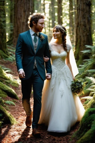 wedding photo,walking down the aisle,pre-wedding photo shoot,wedding photography,wedding couple,beautiful couple,a fairy tale,bride and groom,enchanted forest,just married,fairytale,wedding frame,wedding photographer,grooms,newlyweds,wedding icons,married,spruce forest,couple goal,vancouver island,Illustration,Realistic Fantasy,Realistic Fantasy 25