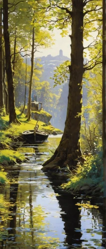 river landscape,brook landscape,forest landscape,oil painting,boat landscape,oil painting on canvas,mountain river,a river,flowing creek,nature landscape,oil on canvas,painting technique,row of trees,landscape,landscape nature,robert duncanson,aura river,autumn landscape,riparian forest,raven river,Illustration,Black and White,Black and White 31