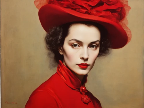 lady in red,red hat,vintage female portrait,the hat of the woman,woman's hat,maraschino,victorian lady,the hat-female,portrait of a woman,bibernell rose,woman portrait,art deco woman,vintage woman,coquelicot,man in red dress,dita,italian painter,lollo rosso,lilian gish - female,vintage art,Photography,Fashion Photography,Fashion Photography 08