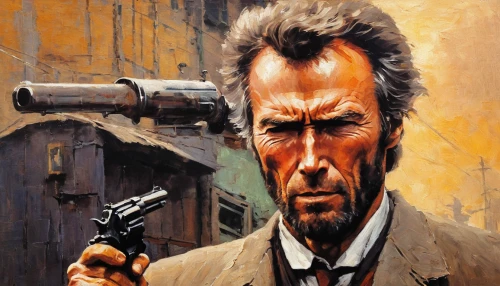 man holding gun and light,gunfighter,lincoln,holding a gun,smith and wesson,hitchcock,lincoln blackwood,james bond,western film,revolver,pointing gun,berger picard,chuck,bond,abraham lincoln,smoking man,gun,two face,wolverine,goldeneye,Art,Classical Oil Painting,Classical Oil Painting 32