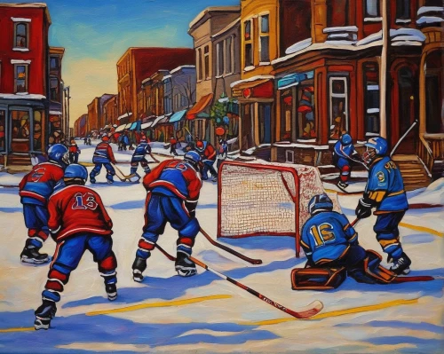 street hockey,ice hockey,skater hockey,roller in-line hockey,oil on canvas,oil painting on canvas,rink bandy,ice skating,ice bears,outdoor games,winter sports,hockey,ice rink,power hockey,ball hockey,pond hockey,petersburg,winter sport,college ice hockey,ice hockey equipment,Conceptual Art,Daily,Daily 18