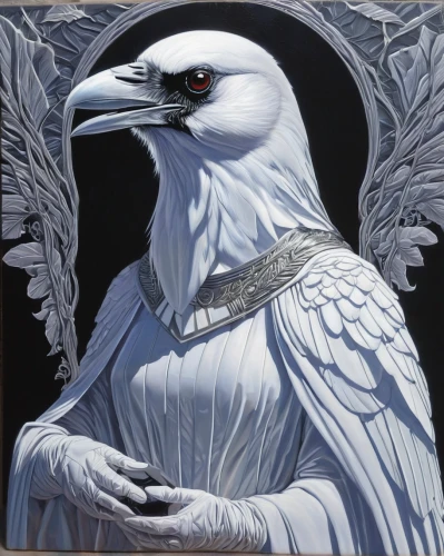 white eagle,silver seagull,imperial eagle,raven sculpture,bird painting,gray eagle,harp of falcon eastern,of prey eagle,eagle,dove of peace,silver lacquer,corvidae,eagle illustration,oil painting on canvas,african grey,doves of peace,eastern grey,falconer,bird bird-of-prey,ornamental bird,Conceptual Art,Daily,Daily 16