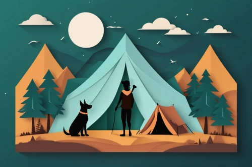 dog illustration,campsite,camping tipi,vector illustration,camping tents,fairy tale icons,camping,travel trailer poster,frame border illustration,tent camping,campground,tepee,camping equipment,forest animals,animal silhouettes,sewing silhouettes,vector graphic,tents,frame illustration,airbnb icon,Unique,Paper Cuts,Paper Cuts 05