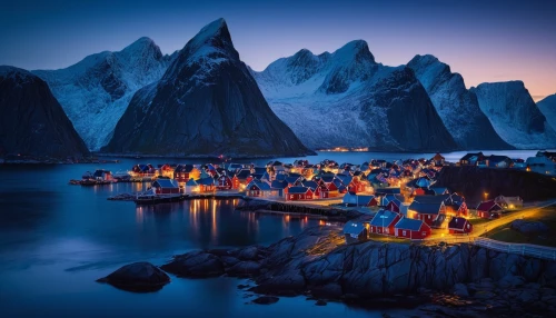 baffin island,greenland,hamnoy,blue hour,nordland,lofoten,arctic antarctica,floating huts,antarctic,northernlight,northern norway,northen light,fishing village,antarctic flora,northen lights,norway island,norway coast,marvel of peru,antarctica,cube stilt houses,Illustration,Abstract Fantasy,Abstract Fantasy 17