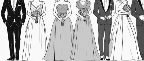 bridal clothing,wedding dresses,bridal party dress,wedding dress train,formal wear,silver wedding,graduate silhouettes,suit of spades,descending order,wedding suit,clergy,costumes,suits,perfume bottle silhouette,formal attire,grooms,tuxedo,nightshade family,crown silhouettes,rulers,Illustration,Black and White,Black and White 04