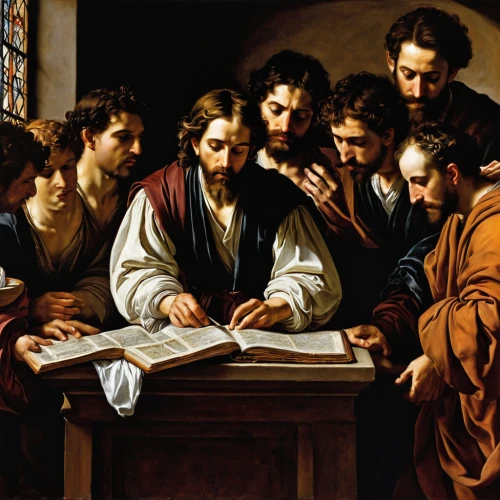 holy supper,twelve apostle,disciples,pentecost,contemporary witnesses,church painting,school of athens,sermon,carmelite order,new testament,last supper,benediction of god the father,christ feast,eucharist,the third sunday of advent,preachers,the first sunday of advent,meticulous painting,the second sunday of advent,nativity of jesus,Illustration,Paper based,Paper Based 09