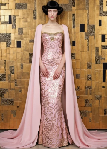 gold-pink earthy colors,evening dress,oriental princess,ao dai,chinese style,dress form,bridal clothing,ball gown,peony pink,xuan lian,haute couture,rou jia mo,peach blossom,bridal party dress,shuai jiao,gown,damask,pink lady,overskirt,wedding gown,Art,Artistic Painting,Artistic Painting 32