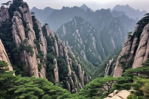 huangshan mountains,huangshan maofeng,zhangjiajie,huashan,wuyi,mountainous landforms,mountainous landscape,shaanxi province,yellow mountains,guizhou,moc chau tea hills,yunnan,tigers nest,dalian,karst landscape,giant mountains,danyang eight scenic,great wall of china,the landscape of the mountains,guilin,Illustration,Vector,Vector 10