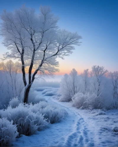 hoarfrost,winter landscape,ice landscape,snow landscape,winter forest,snowy landscape,winter morning,winter background,snow trees,winter magic,winter dream,morning frost,ground frost,frost,the first frost,fragrant snow sea,wintry,frosted,snow fields,winter wonderland,Art,Artistic Painting,Artistic Painting 31