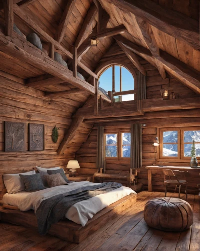 log home,the cabin in the mountains,log cabin,wooden beams,small cabin,loft,cabin,rustic,wooden house,chalet,wooden windows,attic,wooden roof,sleeping room,wooden floor,wood window,timber house,wooden sauna,wooden planks,alpine style,Illustration,Paper based,Paper Based 08