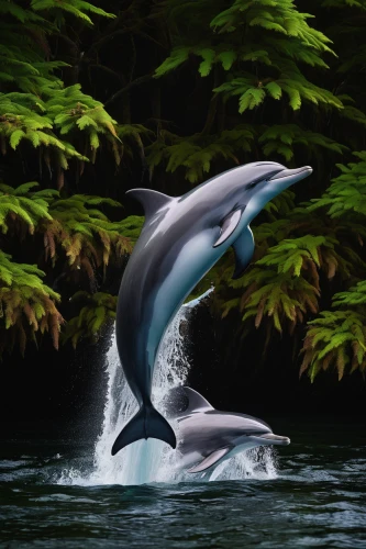 oceanic dolphins,bottlenose dolphins,two dolphins,dolphins in water,dolphins,dolphin background,bottlenose dolphin,white-beaked dolphin,cetacean,porpoise,common dolphins,striped dolphin,spinner dolphin,common bottlenose dolphin,dolphin,spotted dolphin,northern whale dolphin,dolphin swimming,marine mammals,wholphin,Art,Classical Oil Painting,Classical Oil Painting 06