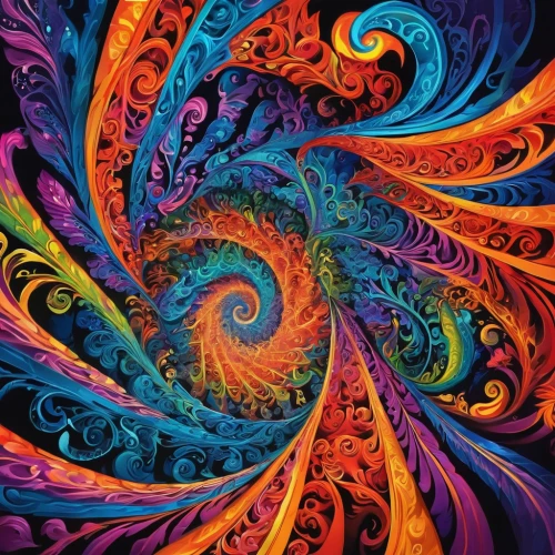 colorful spiral,chameleon abstract,psychedelic art,spiral background,swirls,paisley digital background,coral swirl,fractals art,spirals,mandala loops,spiral nebula,swirling,kaleidoscope art,spiral pattern,psychedelic,vortex,swirl,kaleidoscopic,mandala art,lsd,Illustration,Realistic Fantasy,Realistic Fantasy 39