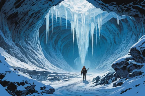 ice cave,glacier cave,crevasse,ice castle,entrance glacier,ice planet,the glacier,blue cave,ice wall,blue caves,glacier,the blue caves,glaciers,glacial,ice climbing,ice,ice hotel,glacial melt,borealis,iceman,Illustration,American Style,American Style 06