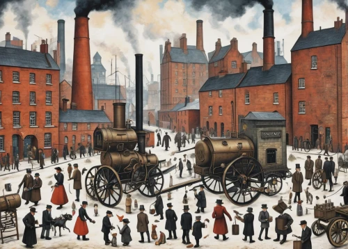 david bates,clyde steamer,cordwainer,beamish,industrial landscape,townscape,steam locomotives,carol colman,the victorian era,workhouse,manchester,valley mills,james sowerby,steam car,steam power,eastgate street chester,july 1888,steelworker,washhouse,brewery,Conceptual Art,Fantasy,Fantasy 25