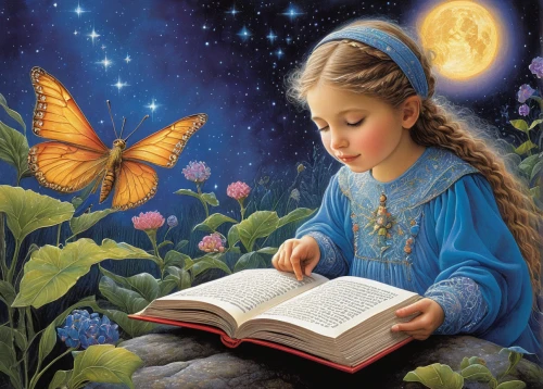 little girl reading,child with a book,children's fairy tale,magic book,little girl fairy,child fairy,fairy tale character,mystical portrait of a girl,fairy tales,fairy tale,fairytales,prayer book,fairy dust,childrens books,hymn book,child's diary,faerie,girl studying,a fairy tale,girl praying,Art,Artistic Painting,Artistic Painting 48