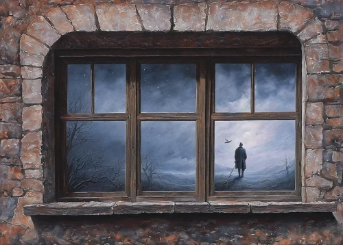 the window,winter window,window to the world,window,to be alone,loneliness,solitude,open window,house silhouette,depressed woman,lonely house,isolated,broken windows,windows,woman thinking,french windows,solitary,self-abandonment,window pane,longing,Conceptual Art,Fantasy,Fantasy 29