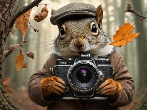 nature photographer,autumn photo session,photographer,animal photography,camera photographer,photo-camera,paparazzo,taking photo,camerist,taking picture,squirrel,photographers,portrait photographers,photographing,camera illustration,squirell,gray squirrel,autumn background,tree squirrel,squirrels,Conceptual Art,Fantasy,Fantasy 29