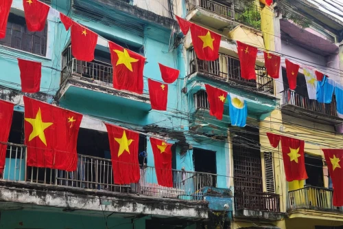 hanoi,ha noi,chinese flag,ho chi minh,vietnam,vietnam's,vietnam vnd,saigon,hoian,colorful flags,kowloon city,hong kong,flags,haikou city,people's republic of china,xiamen,china town,chinatown,hoi an,viet nam,Art,Artistic Painting,Artistic Painting 09