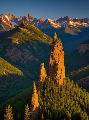 hoodoos,united states national park,bryce canyon,butte,fairy chimney,telluride,yellow mountains,rocky mountain,fairyland canyon,castle mountain,fire mountain,spruce needle,volcanic plug,camel peak,stone towers,mountain sunrise,mountainous landforms,national park,colorado,mountainous landscape,Illustration,Vector,Vector 15