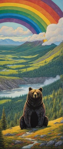 bear kamchatka,bear guardian,bear bow,rainbow bridge,rainbow background,brown bear,bear teddy,cute bear,slothbear,bears,raimbow,bear market,bear,the bears,little bear,scandia bear,brown bears,frederic church,pot of gold background,rainbow pencil background,Conceptual Art,Daily,Daily 23