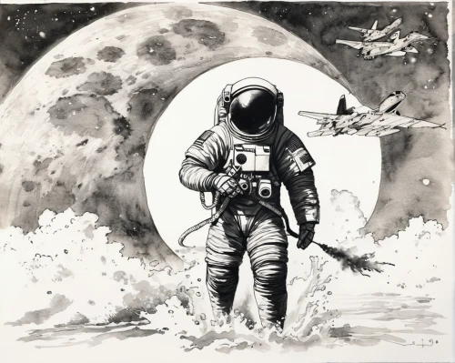 astronaut,spaceman,spacesuit,space suit,space-suit,moon landing,astronautics,space walk,space art,cosmonaut,moon walk,spacewalk,astronauts,sci fiction illustration,lost in space,mission to mars,aquanaut,spacewalks,violinist violinist of the moon,spacefill,Illustration,Paper based,Paper Based 30