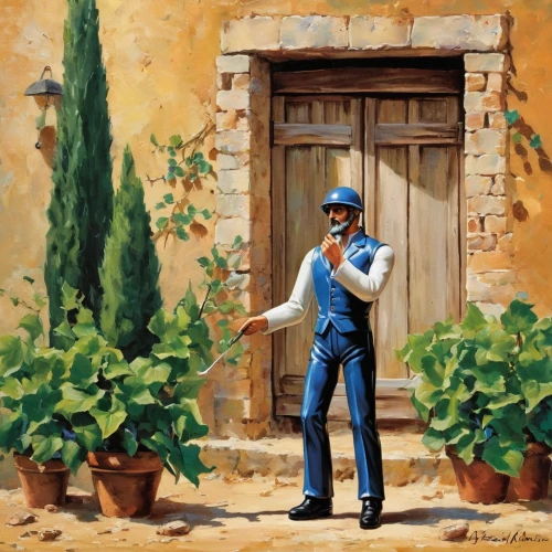 winemaker,italian painter,apulia,gardener,puglia,policeman,tuscan,ostuni,a carpenter,pandero jarocho,hacienda,man holding gun and light,man with saxophone,pétanque,painting technique,provencal life,mediterranean,mailman,majorelle blue,house painter,Unique,3D,Garage Kits