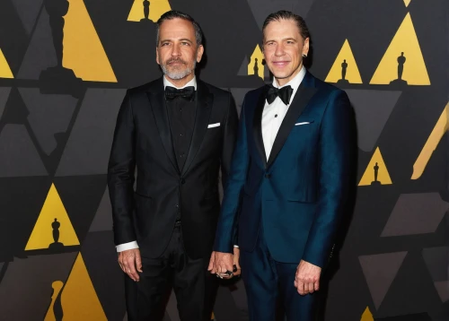 oscars,actors,gay couple,suits,artists of stars,ernie and bert,gay men,tuxedo just,the men,filmmakers,oddcouple,husbands,ventriloquist,grooms,premiere,markler,bond,business icons,yellow and black,business men,Art,Classical Oil Painting,Classical Oil Painting 20