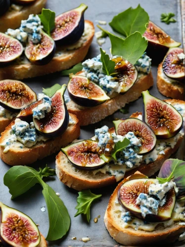 figs,hors' d'oeuvres,danish blue cheese,sweet granadilla,canapes,fig,blueberry stilton cheese,hors d'oeuvre,herb baguette,quark tart,canapé,persimmons,barbary fig,mediterranean diet,pane carasau,common fig,cicchetti,bruschetta,roquefort,cress bread,Conceptual Art,Oil color,Oil Color 19