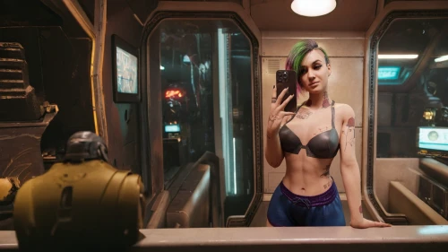 shepard,the girl at the station,cyberpunk,public transportation,valerian,muscle woman,fallout4,scifi,train ride,jukebox,train compartment,streetcar,retro diner,cardassian-cruiser galor class,metro,subway,sci fi,retro woman,see-through clothing,science fiction
