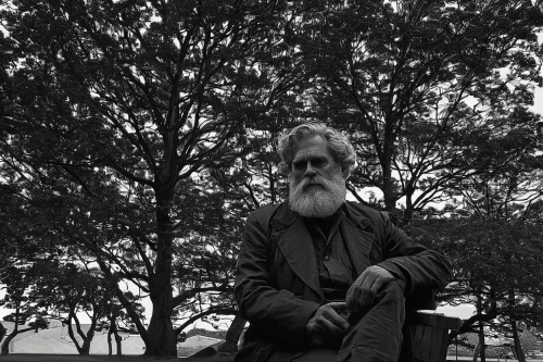 sculptor ed elliott,anton chekhov,george lucas,johannes brahms,man on a bench,homeless man,cinematographer,ervin hervé-lóránth,foley,digital photo,luke skywalker,king lear,saint joseph,mark twain,in the park,charles cháplin,lafayette park,curb,magnolia cemetery,dublin,Illustration,Black and White,Black and White 26