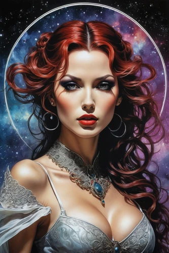 horoscope libra,fantasy art,fantasy woman,horoscope pisces,callisto,celtic woman,horoscope taurus,the zodiac sign pisces,sorceress,sci fiction illustration,fantasy portrait,celestial body,astrological sign,fantasy picture,the enchantress,celestial bodies,red-haired,cybele,zodiac sign libra,harmonia macrocosmica,Conceptual Art,Daily,Daily 16