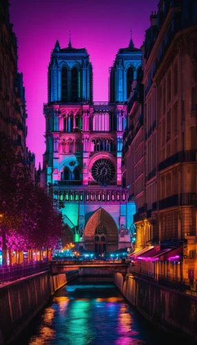 notre dame,paris,notre-dame,french digital background,notredame de paris,colorful city,watercolor paris,paris clip art,river seine,universal exhibition of paris,france,louvre,purple wallpaper,saint michel,colorful light,lyon,pink-purple,colored lights,rainbow bridge,intense colours,Conceptual Art,Sci-Fi,Sci-Fi 26