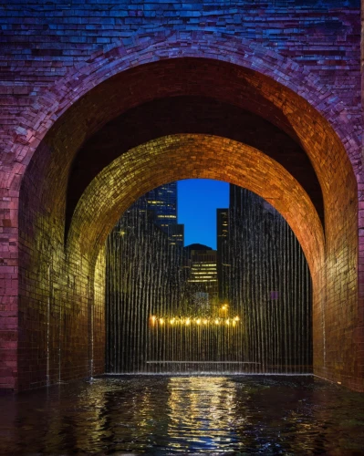 canal tunnel,stone arch,hafencity,k13 submarine memorial park,wall tunnel,ny sewer,battery park,archway,city moat,brooklyn bridge,bridge arch,three centered arch,cistern,under the bridge,reflecting pool,buckingham fountain,manhattan bridge,underpass,arch bridge,half arch,Conceptual Art,Sci-Fi,Sci-Fi 12