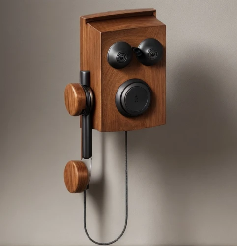 vintage telephone,telephone hanging,telephone handset,telephone accessory,conference phone,viewphone,telephone,anemometer,landline,doorbell,wooden cable reel,communication device,intercom,old phone,bell button,corded phone,electronic musical instrument,handheld electric megaphone,office instrument,digital bi-amp powered loudspeaker,Product Design,Furniture Design,Modern,Mid-Century Modern