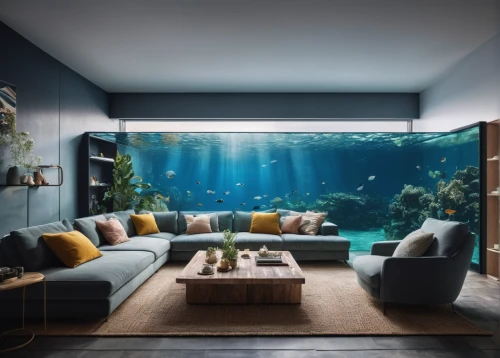 aquarium decor,fish tank,underwater playground,aquarium lighting,water sofa,aquarium,ocean underwater,underwater background,underwater landscape,marine tank,underwater oasis,great room,reef tank,aquatic life,living room,the living room of a photographer,under the sea,modern decor,aqua studio,aquariums,Photography,Artistic Photography,Artistic Photography 01