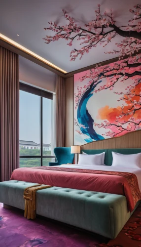 sleeping room,great room,hotelroom,modern room,hotel w barcelona,suzhou,hotel room,japanese-style room,oria hotel,guestroom,canopy bed,luxury hotel,danyang eight scenic,guest room,flower wall en,boutique hotel,hotel rooms,wade rooms,contemporary decor,coral swirl,Illustration,Realistic Fantasy,Realistic Fantasy 20