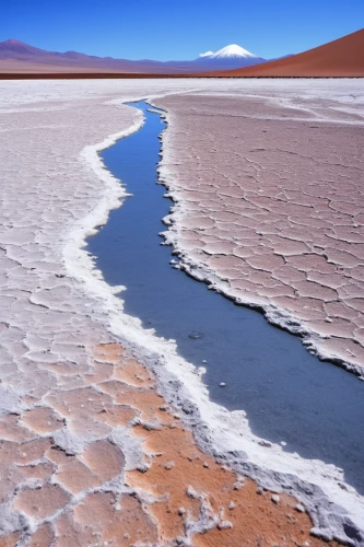 salt desert,the atacama desert,salar de uyuni,salt-flats,the salar de uyuni,atacama desert,salt pan,argentina desert,salar flats,braided river,salt flat,dead vlei,salar,saltpan,salt evaporation pond,dry lake,atacama,badwater basin,uyuni,chaka salt lake,Illustration,Japanese style,Japanese Style 09