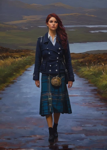 scottish,woman walking,celtic queen,bagpipe,scotland,bagpipes,girl walking away,scotsman,girl on the river,highlands,kilt,tartan colors,orkney island,tartan,oil painting on canvas,scottish smallpipes,tartan track,scot,glenclova,highland games,Conceptual Art,Oil color,Oil Color 12