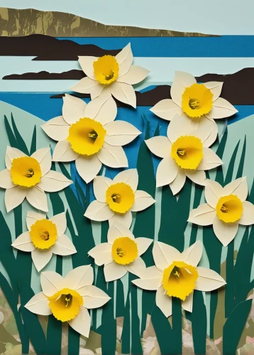 marsh marigolds,daffodil field,marsh marigold,daffodils,jonquils,jonquil,wood anemones,daffodil,yellow daffodils,the trumpet daffodil,avalanche lily,narcissus,narcissus pseudonarcissus,yellow anemone,yellow daffodil,flowers png,flower painting,white water lilies,seaside daisy,olle gill,Unique,Paper Cuts,Paper Cuts 07