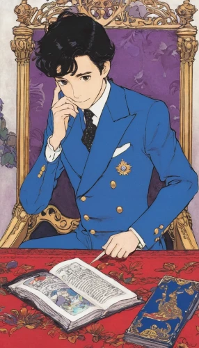 yukio,clamp,prince,bellboy,pompadour,royal,navy suit,inspector,amano,aristocrat,napoleon bonaparte,sakana,lupin,anime japanese clothing,art book,anime boy,matsuno,osomatsu,defense,tsumugi kotobuki k-on,Illustration,Japanese style,Japanese Style 14