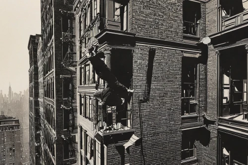 fire escape,stieglitz,balconies,window washer,roofers,tenement,year of construction 1954 – 1962,rope-ladder,rescue ladder,building construction,1929,year of construction 1937 to 1952,rear window,construction workers,1926,demolition work,window cleaner,storm damage,brownstone,1921,Illustration,Vector,Vector 12
