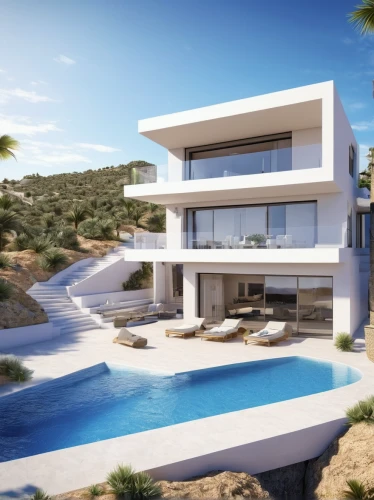 holiday villa,modern house,dunes house,luxury property,3d rendering,modern architecture,the balearics,luxury home,render,tropical house,holiday home,luxury real estate,house by the water,ibiza,villas,pool house,villa,beautiful home,balearic islands,beach house,Illustration,Retro,Retro 19