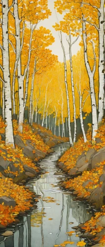 fall landscape,autumn landscape,autumn forest,golden autumn,autumn background,autumn trees,autumn scenery,autumn frame,the autumn,autumn idyll,yellow leaves,in the fall,autumn theme,autumn colouring,autumnal,the trees in the fall,autumn day,autumn,fall,in the autumn,Illustration,Retro,Retro 23