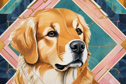 golden retriever,pet portrait,dog illustration,golden retriver,st. bernard,bloodhound,art deco background,king charles spaniel,russian spaniel,dog digital paper,vector illustration,st bernard,dog drawing,geometrical animal,custom portrait,spaniel,vector art,american cocker spaniel,clumber spaniel,german spaniel,Illustration,Vector,Vector 18